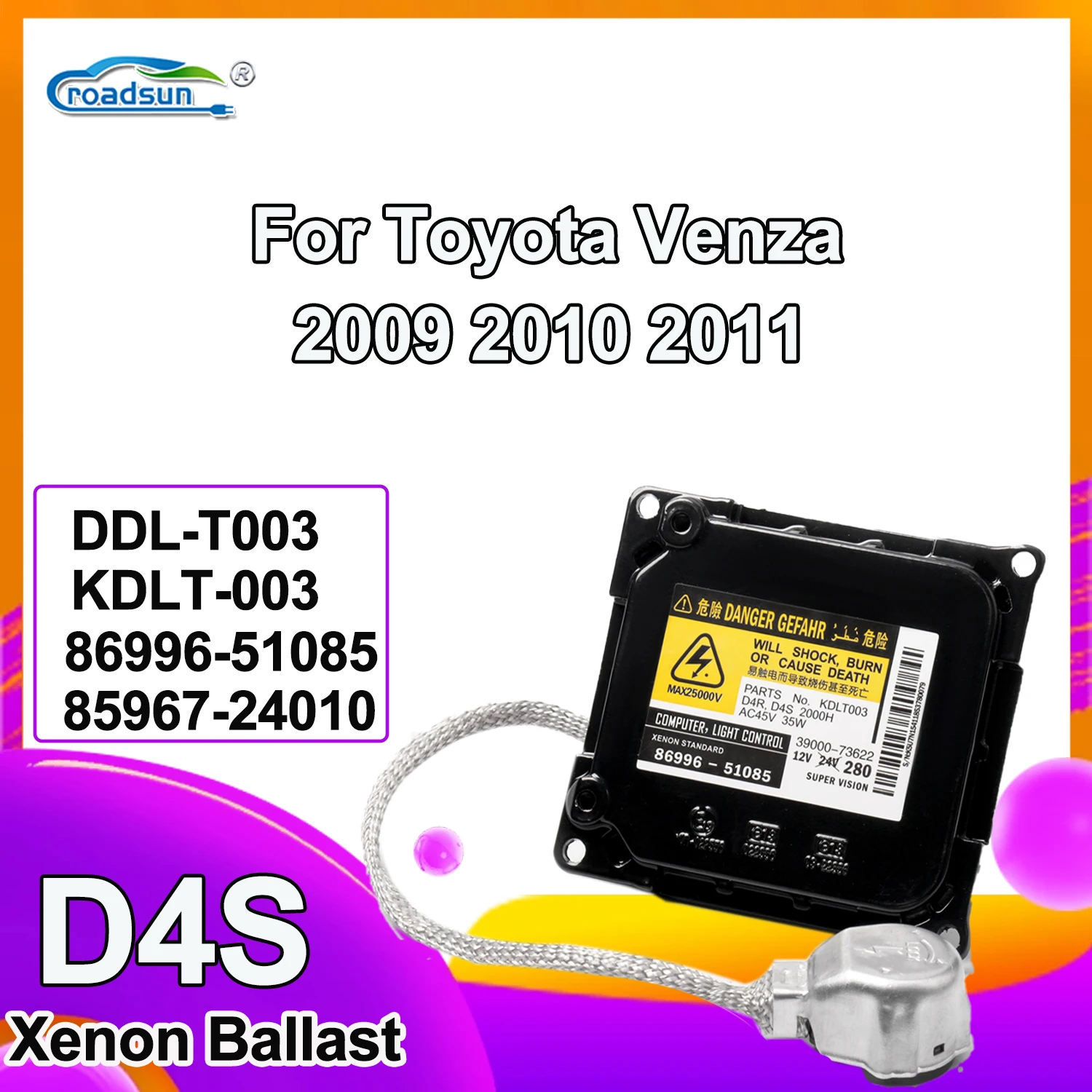 KDLT003 DDLT003 85967-52020 D4S Xenon Headlight Ballast Control Unit Module For Toyota Venza 2009 2010 2011
KDLT003 DDLT003 85967-52020 D4S Xenon Headlight Ballast Control Unit Module For Toyota Venza 2009 2010 2011