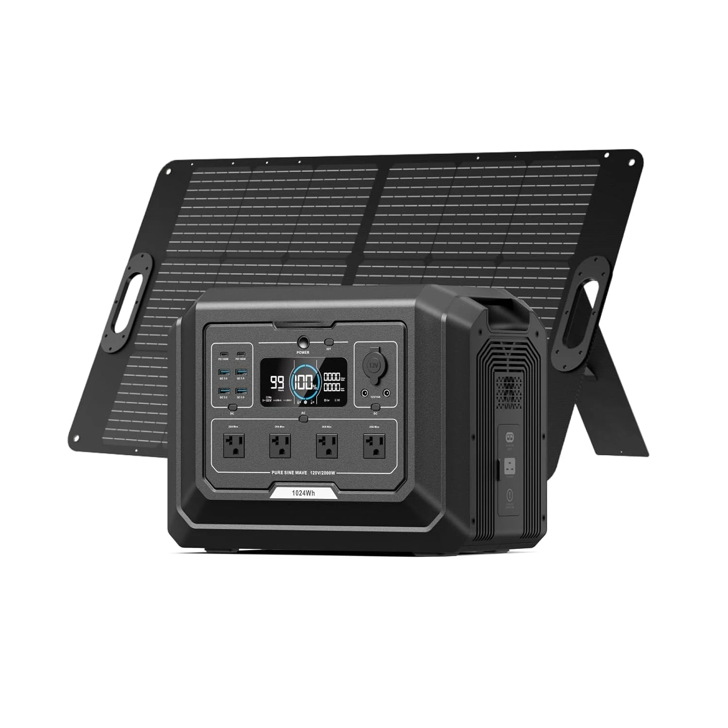 2000W Solar Generator 100W Panel 36Min Fast Charge 1024Wh LiFePO4 Power Station Camping Trips, Custom
2000W Solar Generator 100W Panel 36Min Fast Charge 1024Wh LiFePO4 Power Station Camping Trips, Custom