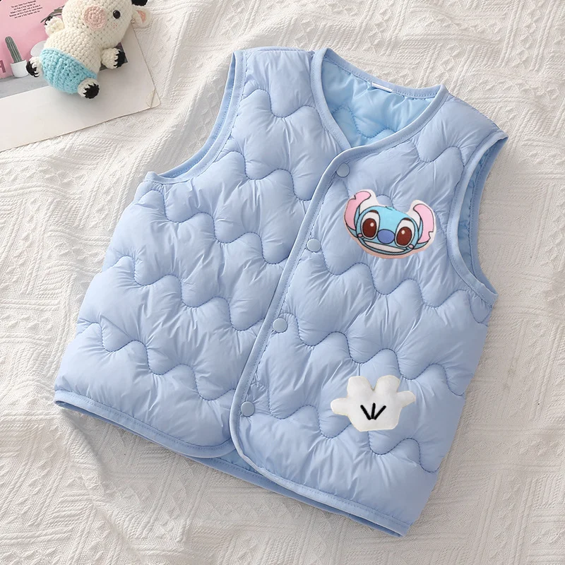 Детский хлопковый жилет Disney Stitch с Микки Маусом, осенне-зимняя куртка-жилет для малышей, новая верхняя одежда для мальчиков и девочек
Детский хлопковый жилет Disney Stitch с Микки Маусом, осенне-зимняя куртка-жилет для малышей, новая верхняя одежда для мальчиков и девочек