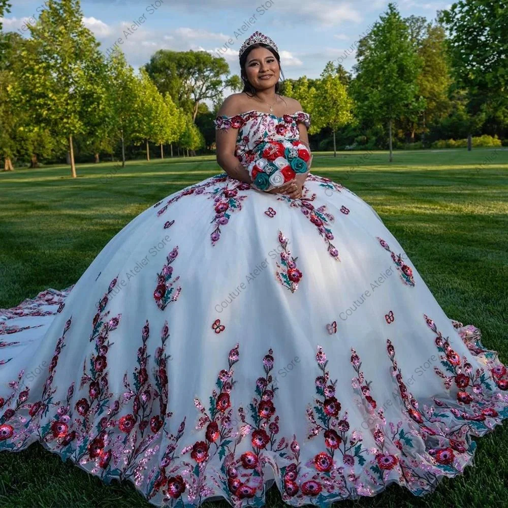 Attractive Quinceanera Dresses Flower Appliques Tulle Sweet 16 Years Girl Party Robe Quinceañera Rouge Customized
Attractive Quinceanera Dresses Flower Appliques Tulle Sweet 16 Years Girl Party Robe Quinceañera Rouge Customized