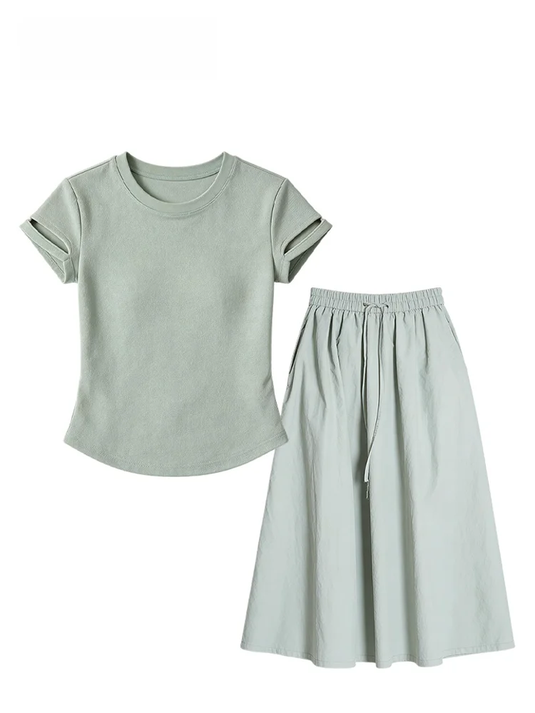 Cara CLUB plus Size Short Sleeve T-Shirt And Half Skirt Set Women's Loose Fitting Slimming Summer Outfit Casual Style
Cara CLUB plus Size Short Sleeve T-Shirt And Half Skirt Set Women's Loose Fitting Slimming Summer Outfit Casual Style