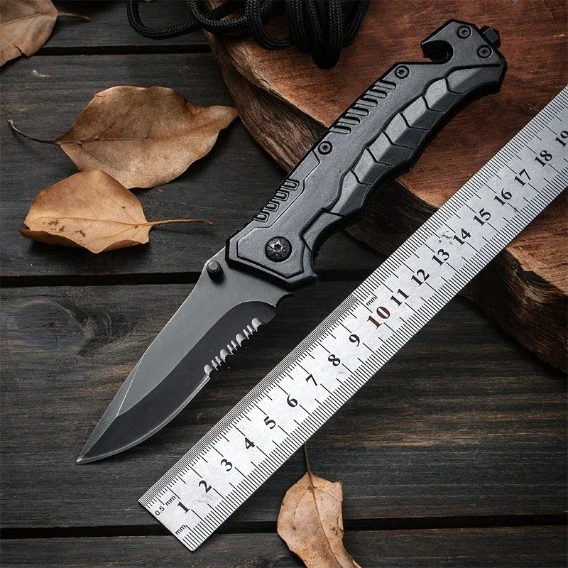 Portable Outdoor Folding Knife - Multi-Function With Glass Breaker, High Hardness Camping Knife, ABS Handle Fruit Knife
Portable Outdoor Folding Knife - Multi-Function With Glass Breaker, High Hardness Camping Knife, ABS Handle Fruit Knife