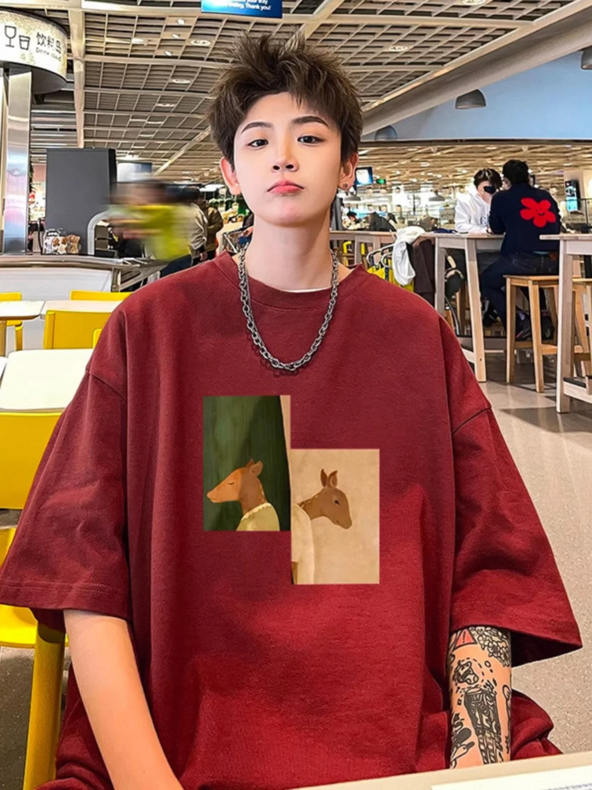 Мужская футболка Haome Seven-Sl из чесаного хлопка, 400 г, винно-красная, в американском ретро-стиле, с коротким рукавом, трендовая модель
Мужская футболка Haome Seven-Sl из чесаного хлопка, 400 г, винно-красная, в американском ретро-стиле, с коротким рукавом, трендовая модель