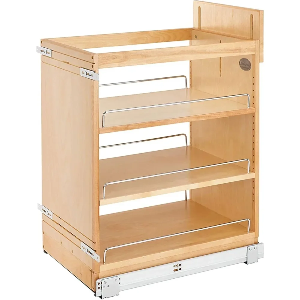 14" Pullout Storage Organizer for Base Kitchen/Bathroom Cabinets with Soft-Close Full Extension Slides & Adjustable Shelves
14" Pullout Storage Organizer for Base Kitchen/Bathroom Cabinets with Soft-Close Full Extension Slides & Adjustable Shelves