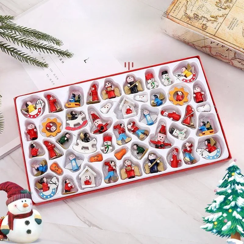 Christmas Decorations Nutcracker Christmas Tree Ornaments Wooden Hanging Pendants 48-Piece Set Gift Box Desktop Small Figurines
Christmas Decorations Nutcracker Christmas Tree Ornaments Wooden Hanging Pendants 48-Piece Set Gift Box Desktop Small Figurines