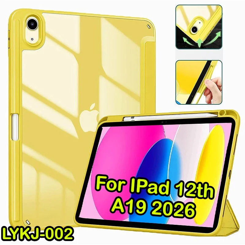 For IPad 12th 10th 11th Gen Air 8 7 6 5 4 11 " M4 M3 M2 2026 Case Hybrid Slim Tri-fold Stand Protective Cover with Pencil Holder
For IPad 12th 10th 11th Gen Air 8 7 6 5 4 11 " M4 M3 M2 2026 Case Hybrid Slim Tri-fold Stand Protective Cover with Pencil Holder