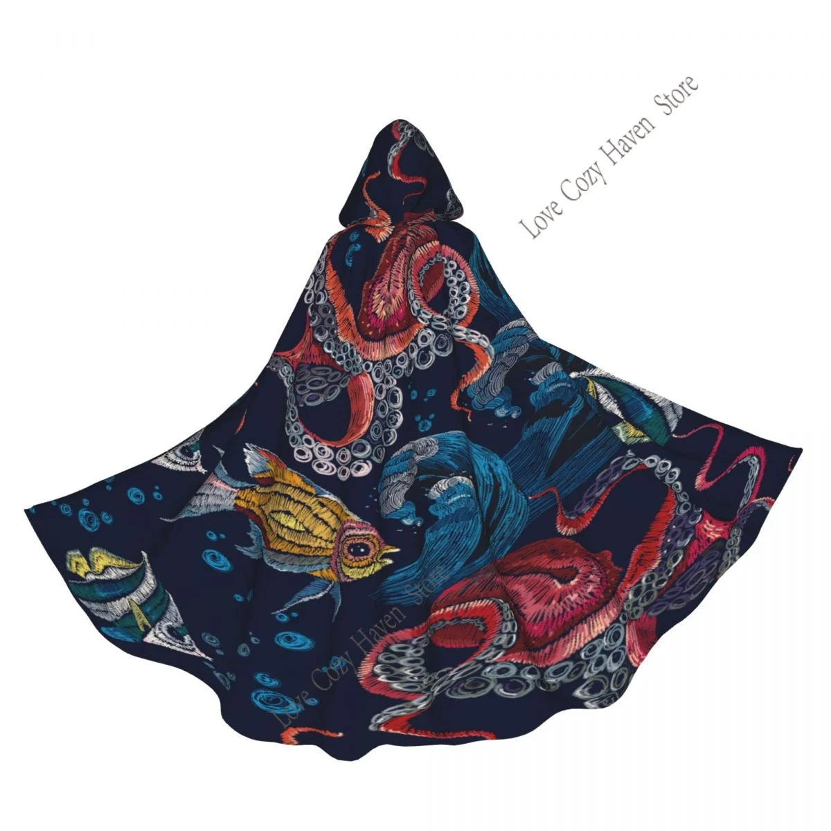 Long Robes Jackets Carnival Sea Wave And Ttropical Fishes Suction Cup Cape Hood Medieval Hooded robe
Long Robes Jackets Carnival Sea Wave And Ttropical Fishes Suction Cup Cape Hood Medieval Hooded robe