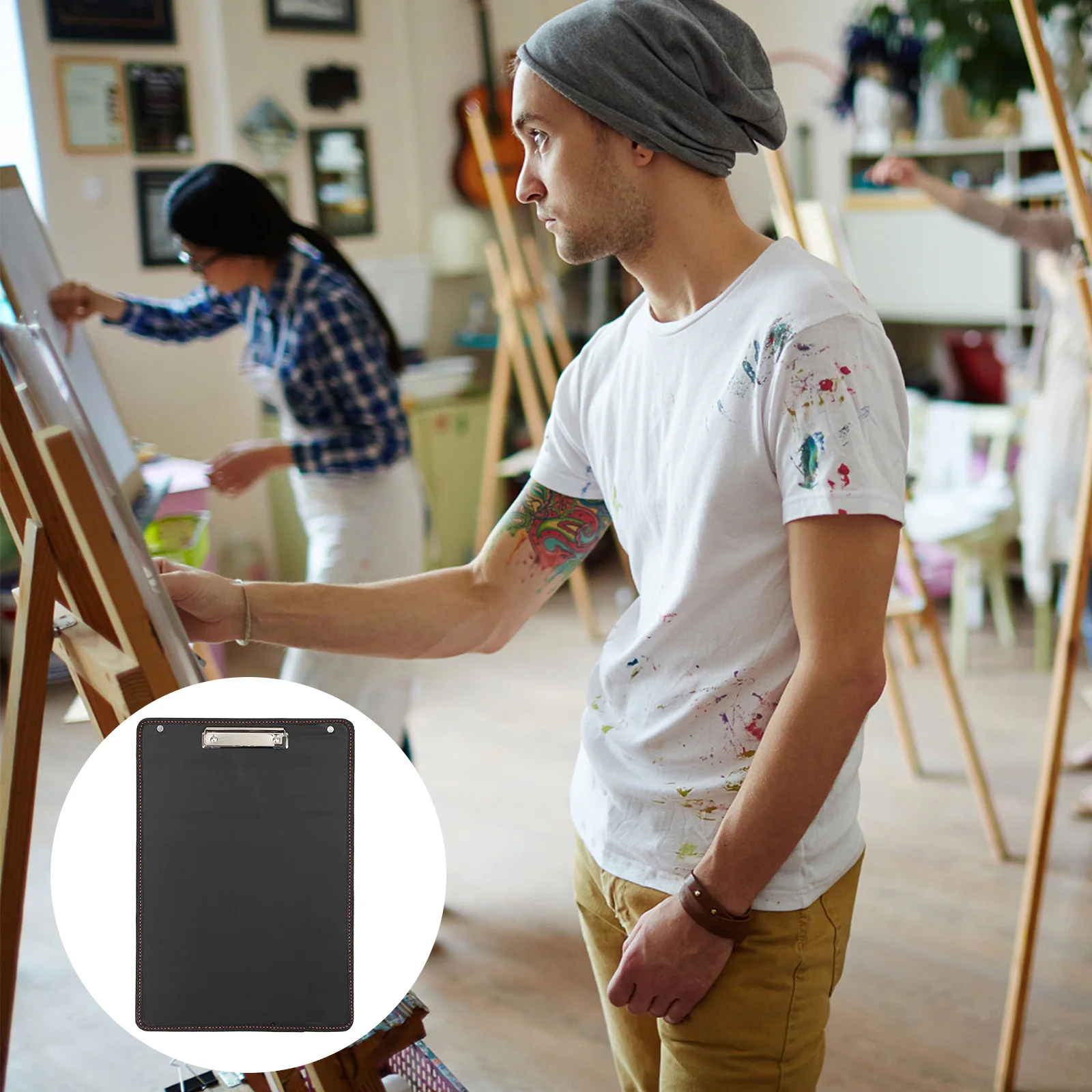 Waterproof Sketch Drawing Board Black Shoulder Bag Supplies Clip Board for Artists Students Portable Lightweight Carry
Waterproof Sketch Drawing Board Black Shoulder Bag Supplies Clip Board for Artists Students Portable Lightweight Carry