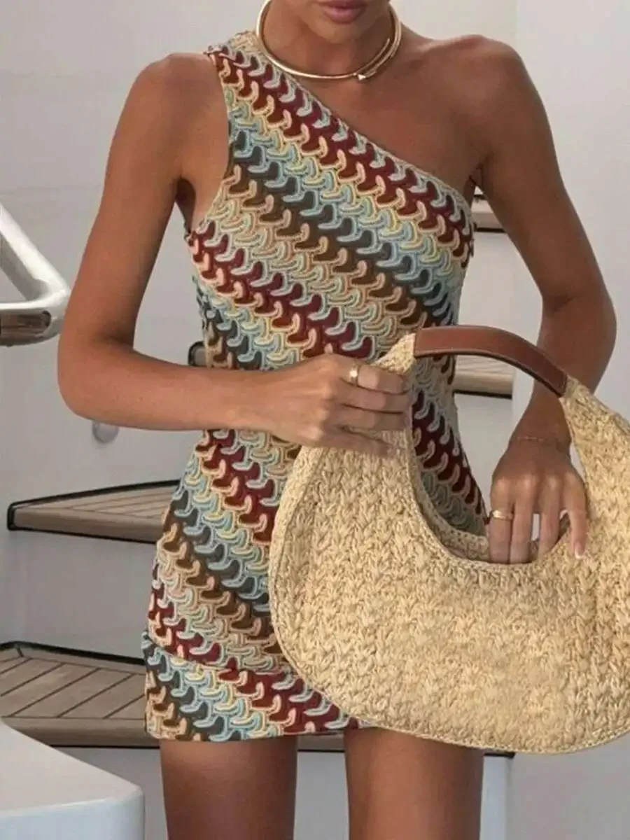 Women Knitted Off Shoulder Mini Dress Multi Color Bodycon Sleeveless Short Dress Beach Wear
Women Knitted Off Shoulder Mini Dress Multi Color Bodycon Sleeveless Short Dress Beach Wear