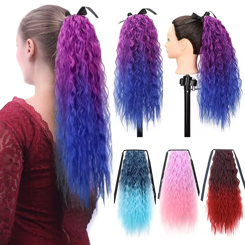 Elegant Color Gradient Ponytail Extension with Heat-Resistant Synthetic Hair - Long Curly Wave Hairpiece for Women
Elegant Color Gradient Ponytail Extension with Heat-Resistant Synthetic Hair - Long Curly Wave Hairpiece for Women