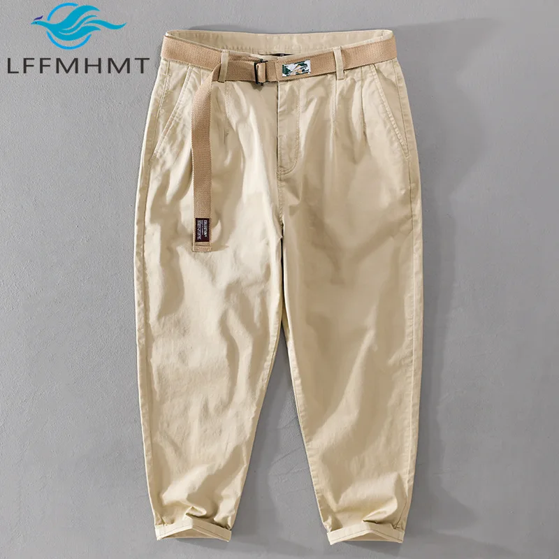 Men's Fashion Simple Cargo Ankle Length Casual Pants Japan Style Good Quality Cotton Blended Loose Tapered Khaki Trousers
Men's Fashion Simple Cargo Ankle Length Casual Pants Japan Style Good Quality Cotton Blended Loose Tapered Khaki Trousers