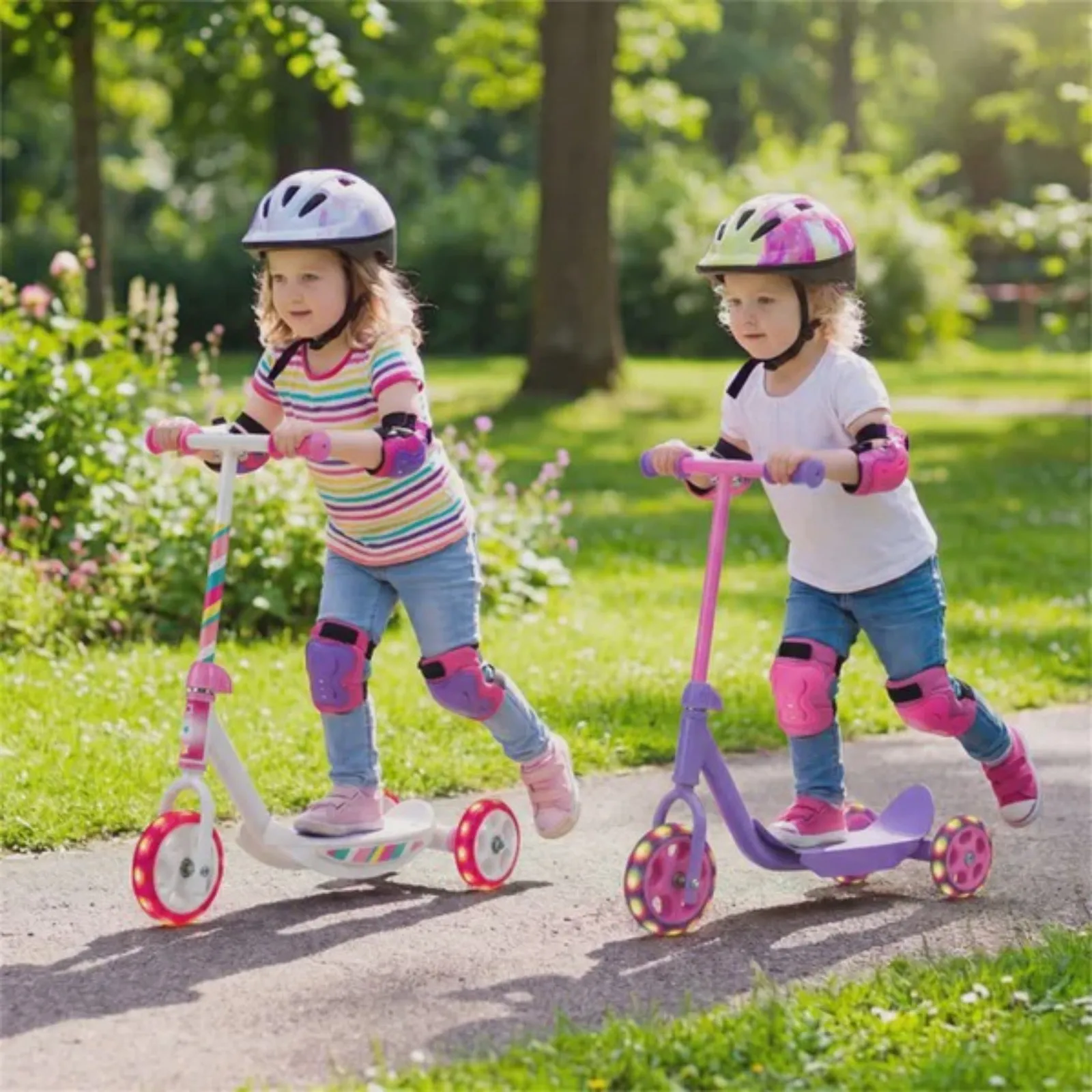 3-Wheel Kids Scooter with LED Light-Up Wheels for Toddlers Ages 2
3-Wheel Kids Scooter with LED Light-Up Wheels for Toddlers Ages 2