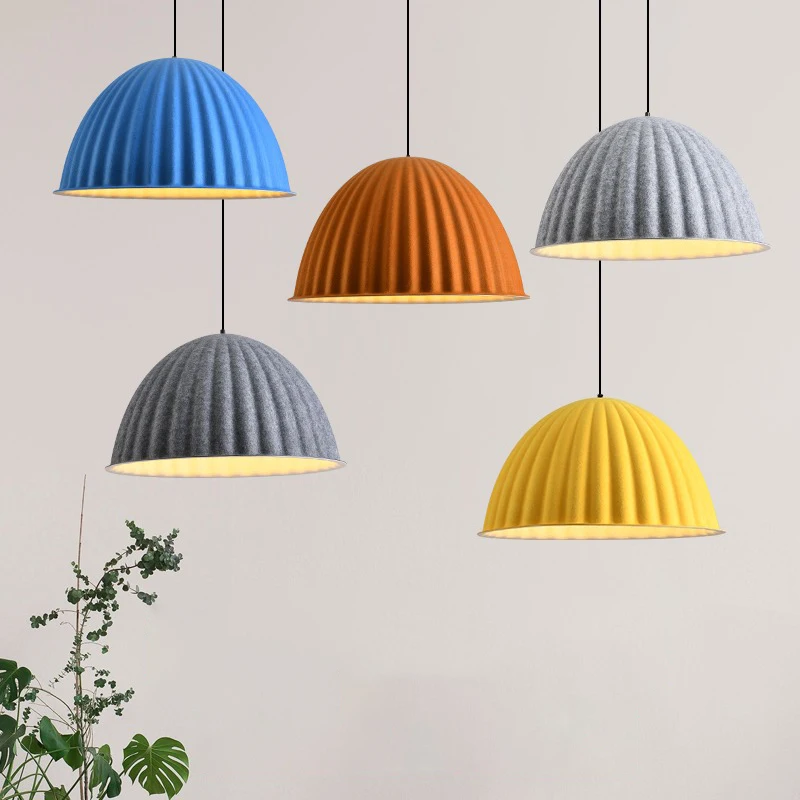 Danish design office exhibition hall restaurant Nordic minimalist modern creative semi-circular felt pendant light
Danish design office exhibition hall restaurant Nordic minimalist modern creative semi-circular felt pendant light