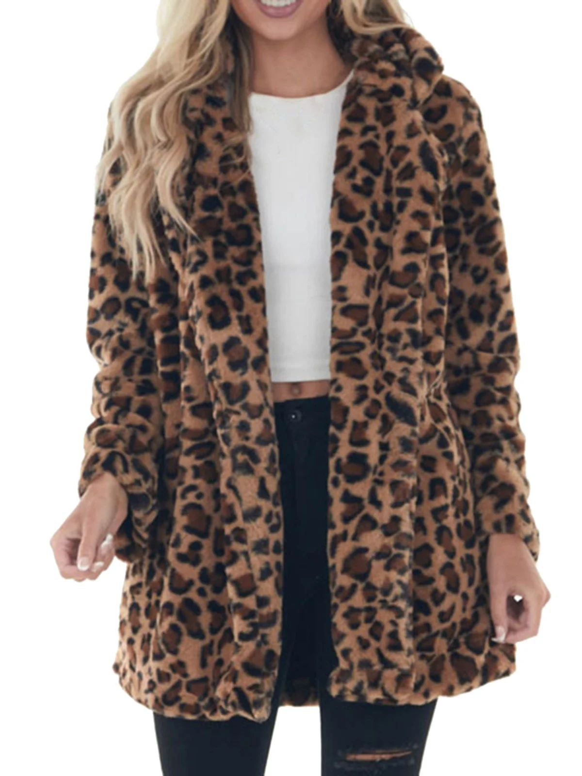 Пушистая куртка с леопардовым принтом и кетми Long Sve Свободная меховая верхняя одежда с уличным воротником без пуговиц средней длины большого размера
Пушистая куртка с леопардовым принтом и кетми Long Sve Свободная меховая верхняя одежда с уличным воротником без пуговиц средней длины большого размера