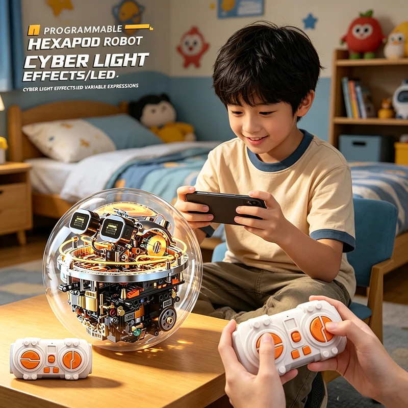 Programmable Robot Building Blocks Set with LED Lights, Smart App Control & RC for Kids, STEM Educational Programming Toys Gift
Programmable Robot Building Blocks Set with LED Lights, Smart App Control & RC for Kids, STEM Educational Programming Toys Gift