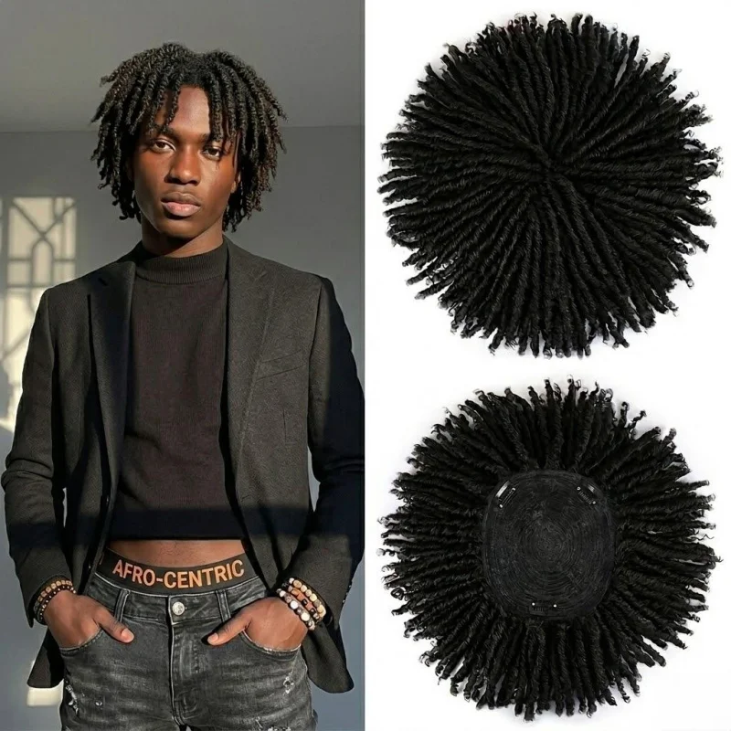 Short synthetic dreadlock toppers, afro curly style with 3 clips. Unisex, perfect for thinning hair.
Short synthetic dreadlock toppers, afro curly style with 3 clips. Unisex, perfect for thinning hair.
