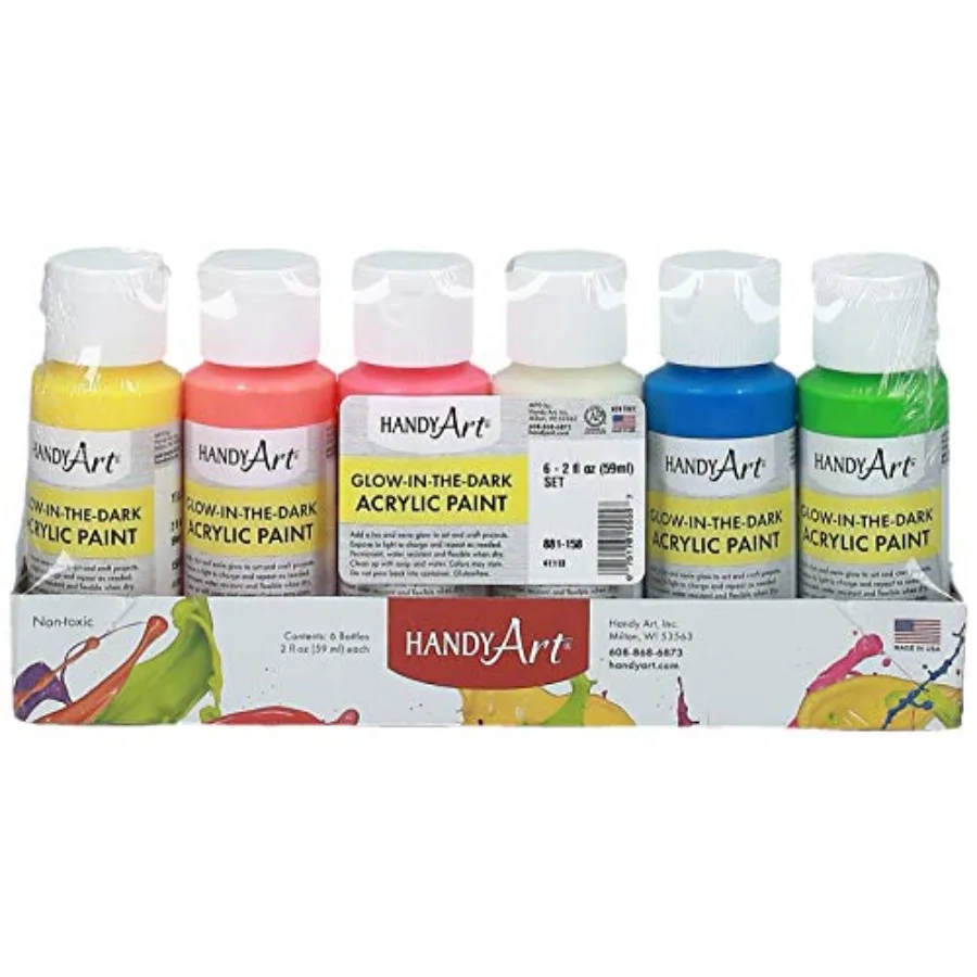 Glow in the Dark Acrylic Paint Set
Glow in the Dark Acrylic Paint Set
