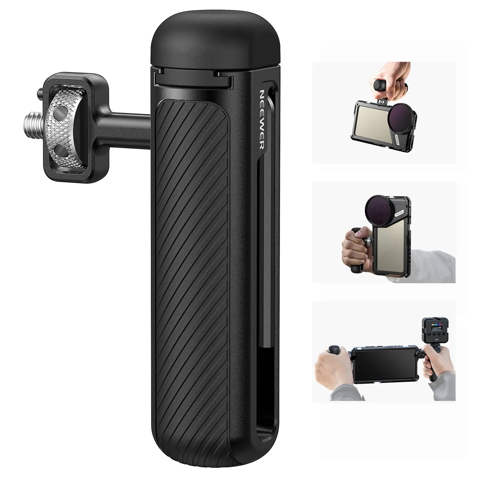 NEEWER 360° Rotatable Side/Top Handle for NEEWER Phone Cage Video Rig for iPhone 16 15 Pro Max Samsung Galaxy S24 Ultra
NEEWER 360° Rotatable Side/Top Handle for NEEWER Phone Cage Video Rig for iPhone 16 15 Pro Max Samsung Galaxy S24 Ultra