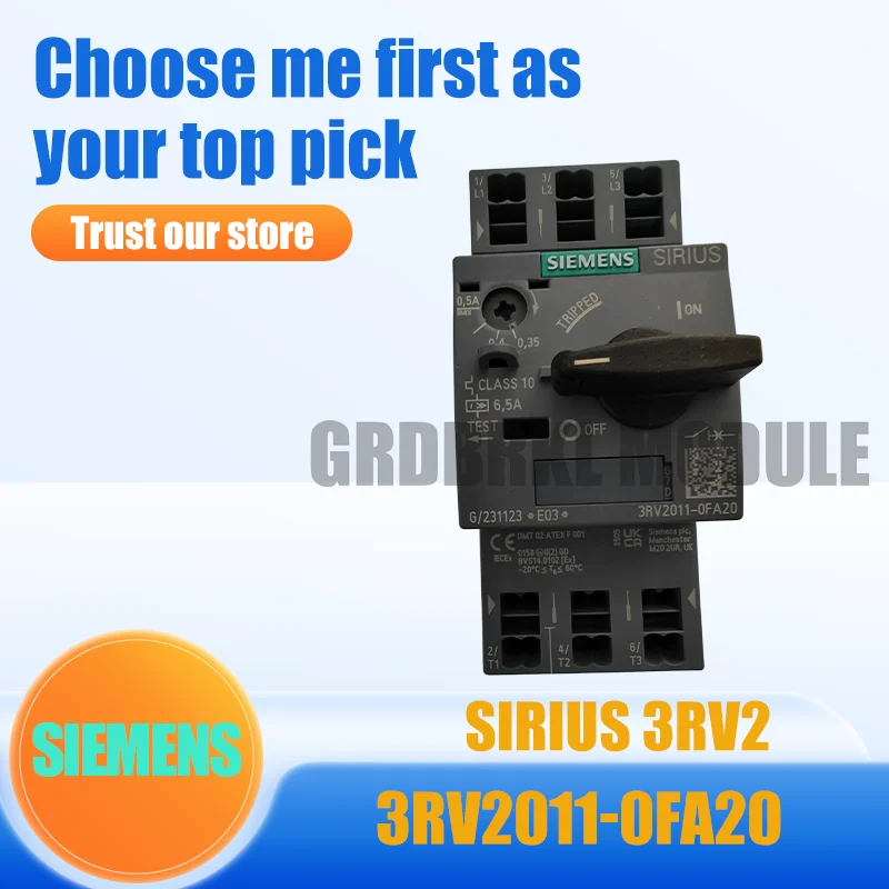 New Original SIEMENS 3RV2011-0FA20 Motor Protection Circuit Breaker 0.35-0.5 A
New Original SIEMENS 3RV2011-0FA20 Motor Protection Circuit Breaker 0.35-0.5 A