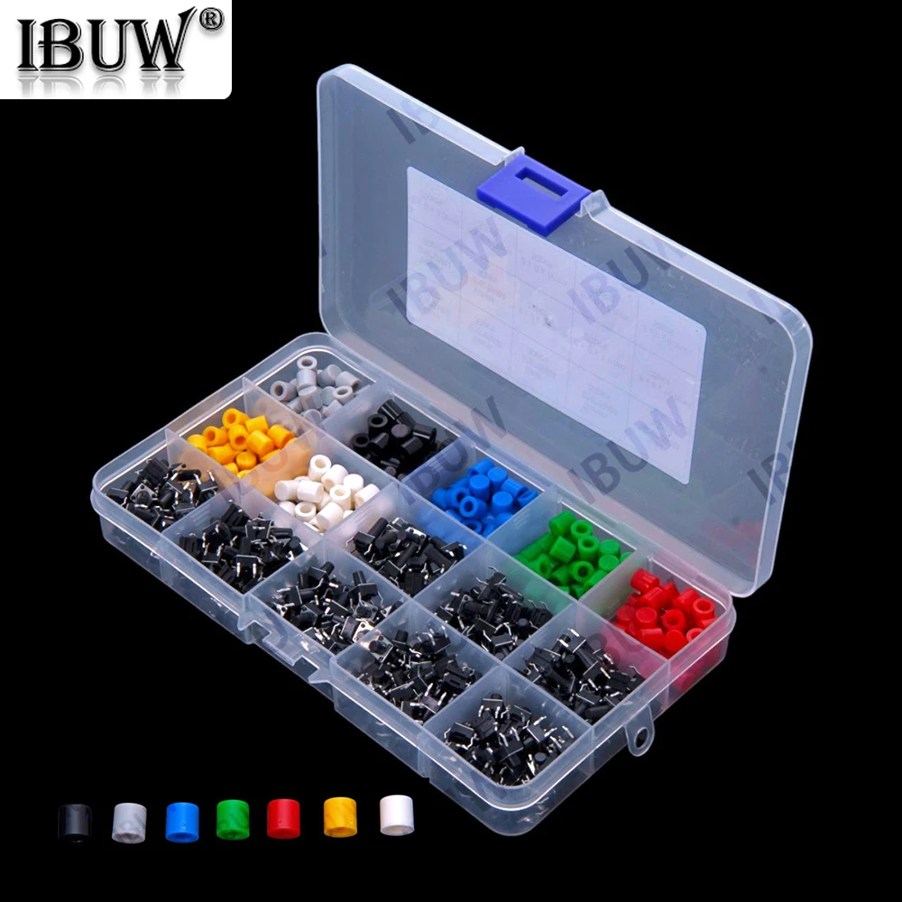 420PCS 6*6*9mm 6*6*11mm Push button switch with cap tactile switch kit 6*6*6.5mm 6*6*7mm 6*6*8mm
420PCS 6*6*9mm 6*6*11mm Push button switch with cap tactile switch kit 6*6*6.5mm 6*6*7mm 6*6*8mm