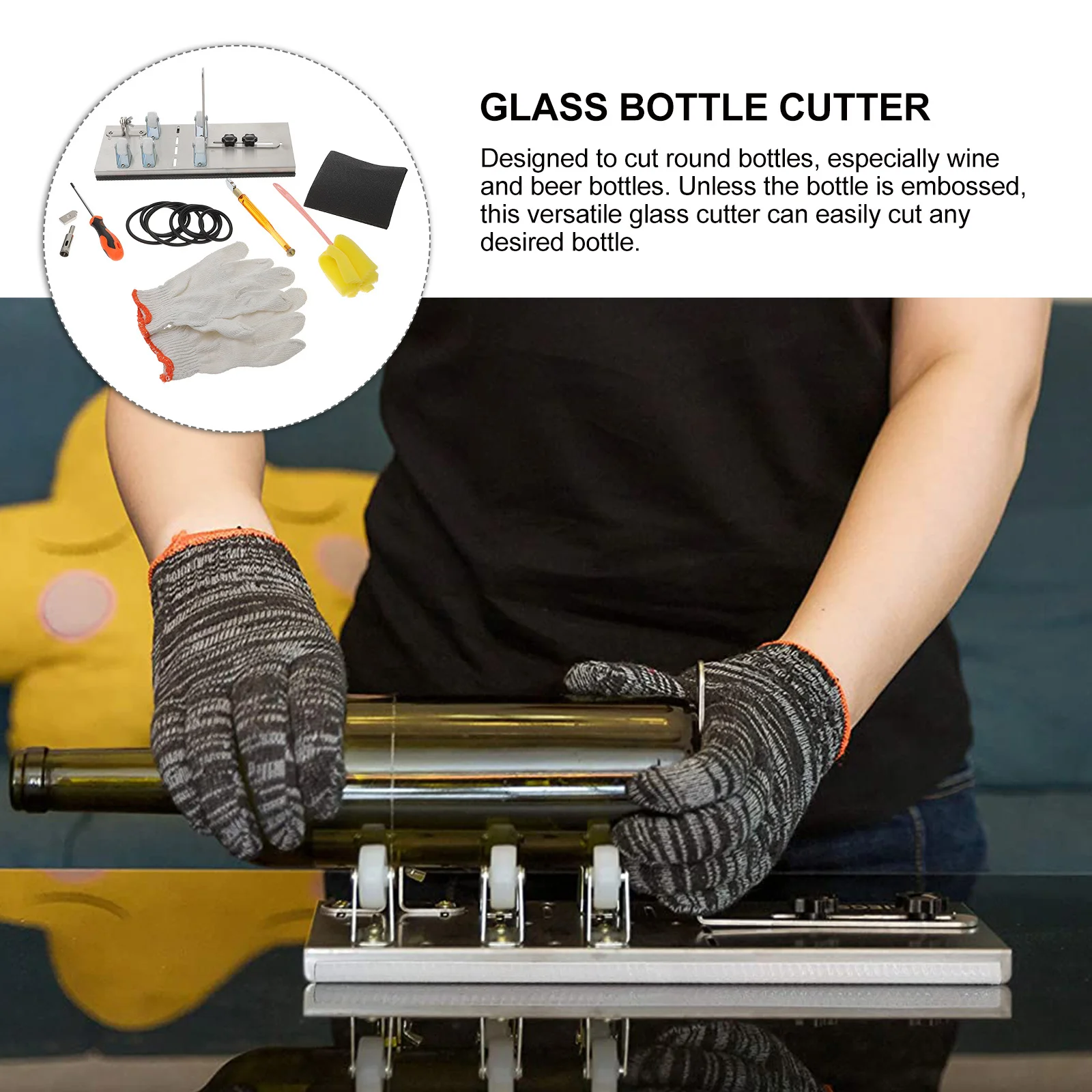 1Set Glass Bottle Cutter Multi-Function Adjustable Tool for Wine Beer Bottle Cutting Creative DIY Glass Sculptures
1Set Glass Bottle Cutter Multi-Function Adjustable Tool for Wine Beer Bottle Cutting Creative DIY Glass Sculptures