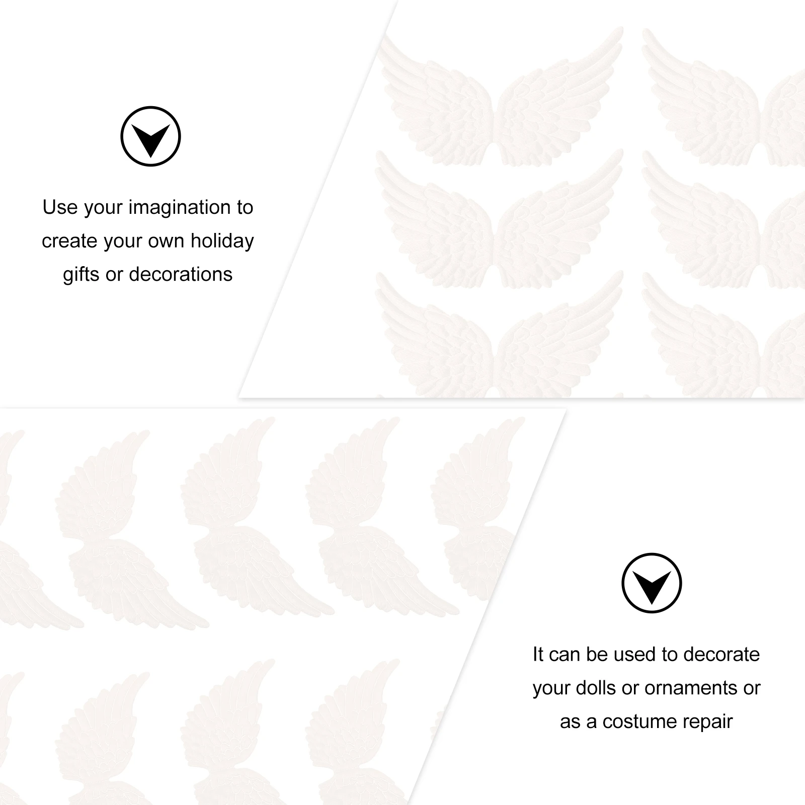 18 Pcs Manual Angel Wings Accessories Decorations Christmas Cloth Girls for Ornaments
18 Pcs Manual Angel Wings Accessories Decorations Christmas Cloth Girls for Ornaments