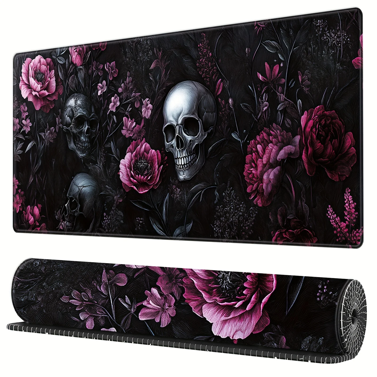 Lrage gaming mouse pad Skull in flower design desk mat XXL 90x40cm Rubber non-slip lock craft office pads suitable for laptop
Lrage gaming mouse pad Skull in flower design desk mat XXL 90x40cm Rubber non-slip lock craft office pads suitable for laptop