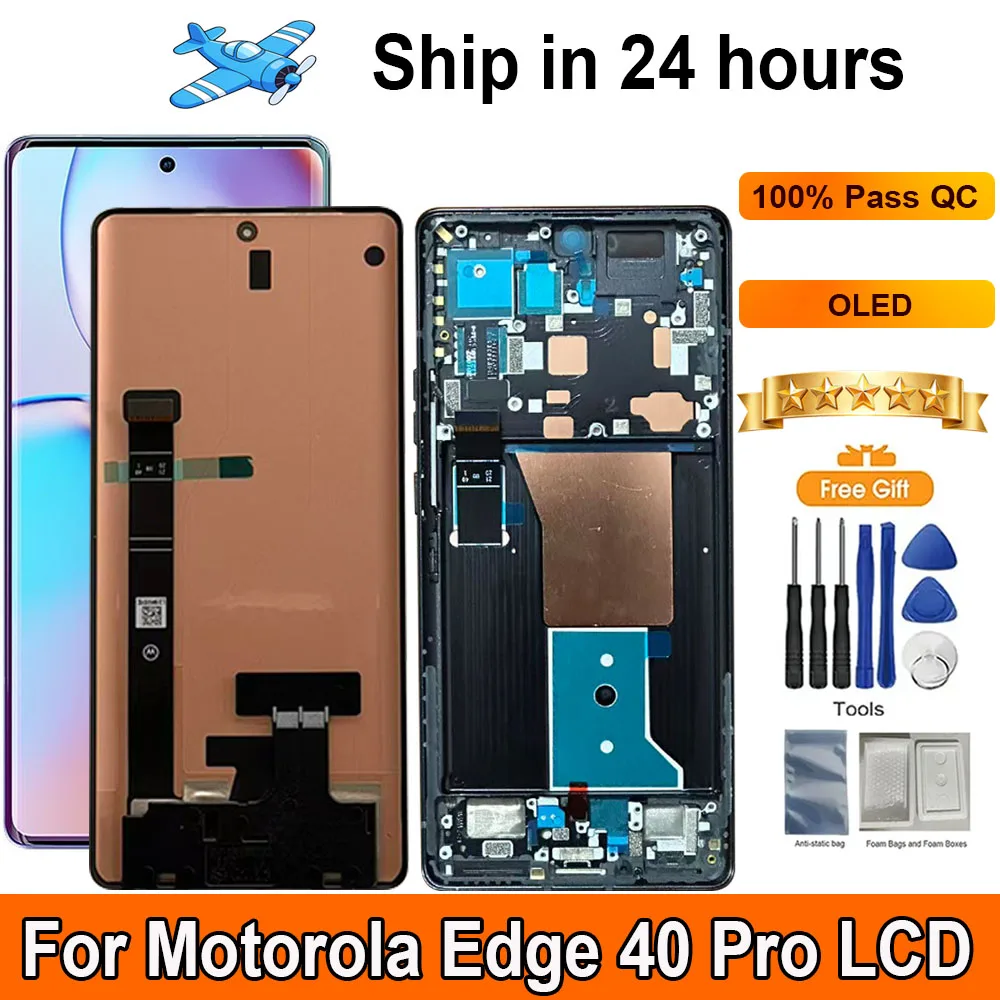 6.67”OLED Screen For Motorola Edge 40 Pro LCD Display Touch Panel Digitizer Assembly Replacement LCD With Frame Eedg 40 Pro
6.67”OLED Screen For Motorola Edge 40 Pro LCD Display Touch Panel Digitizer Assembly Replacement LCD With Frame Eedg 40 Pro