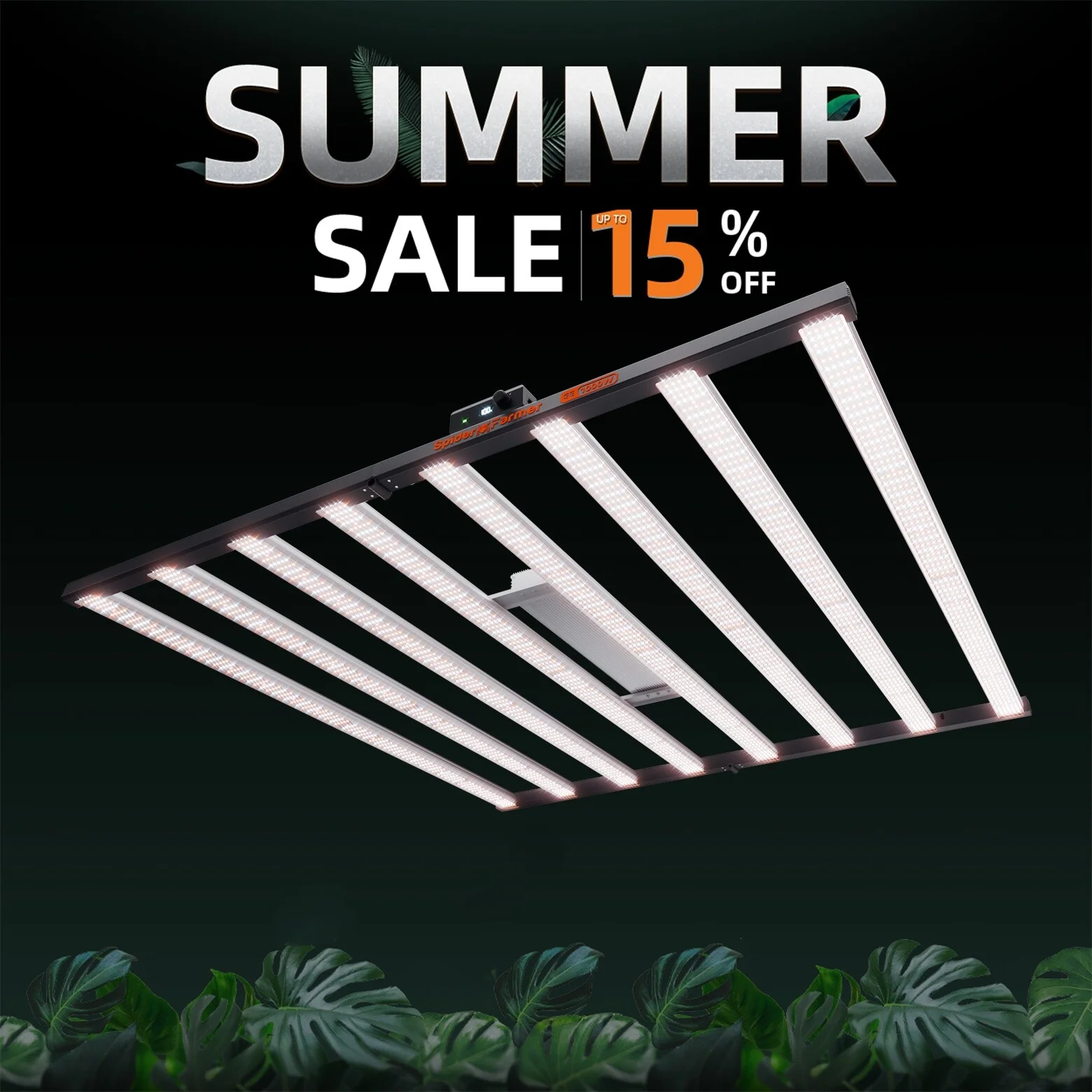 Spider Farmer SE1000W Led Grow Light Full Spectrum Dimmable High Efficacy for 2x2FT
Spider Farmer SE1000W Led Grow Light Full Spectrum Dimmable High Efficacy for 2x2FT