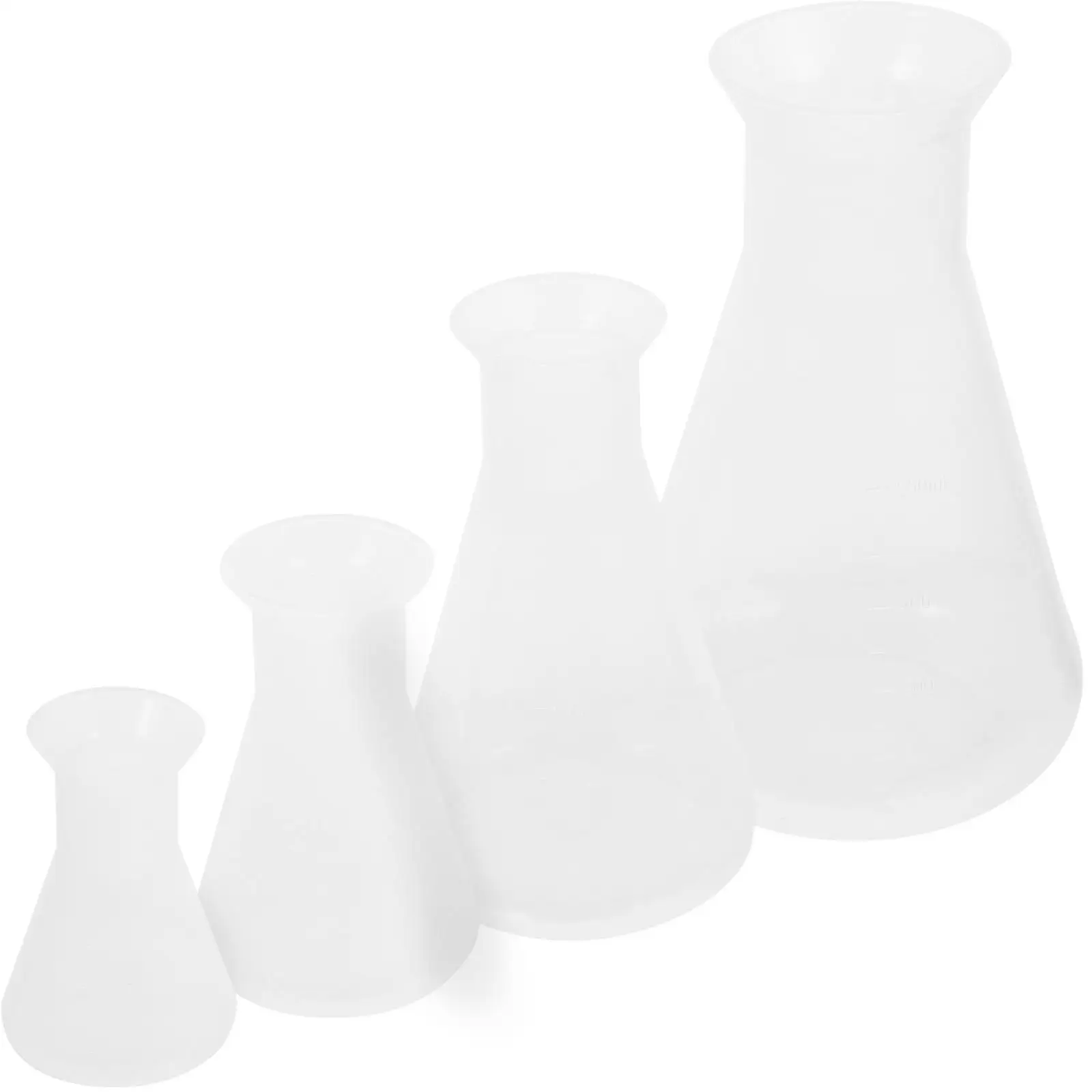 4 Pcs Flask Set Experiment Scale for Laboratory Scientific Glass Conical Erlenmeyer Science Chemistry
4 Pcs Flask Set Experiment Scale for Laboratory Scientific Glass Conical Erlenmeyer Science Chemistry