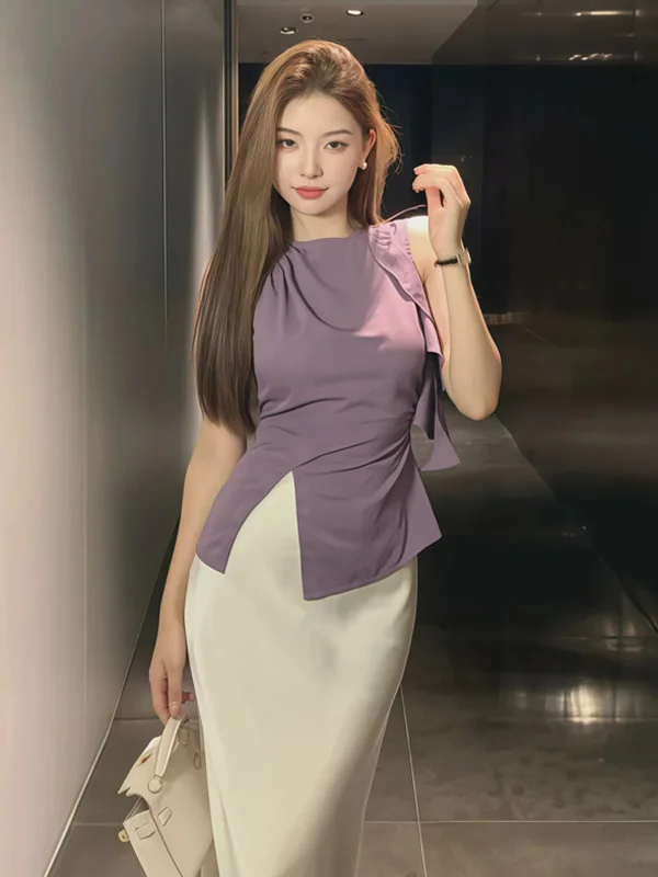 Женский сексуальный топ без рукавов Pure Desire, новинка лета 2025, с разрезом, утягивающий, в корейском стиле, с круглым вырезом
Женский сексуальный топ без рукавов Pure Desire, новинка лета 2025, с разрезом, утягивающий, в корейском стиле, с круглым вырезом