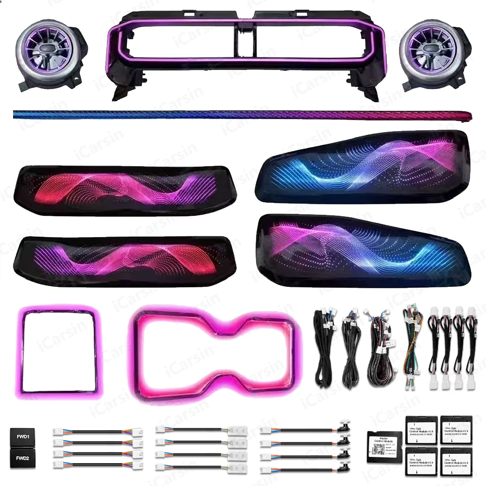 64-Color Dynamic Ambient Light for Toyota Land Cruiser 250 LC250 Prado Interior Light Emitting Diode Lighting Upgrade
64-Color Dynamic Ambient Light for Toyota Land Cruiser 250 LC250 Prado Interior Light Emitting Diode Lighting Upgrade