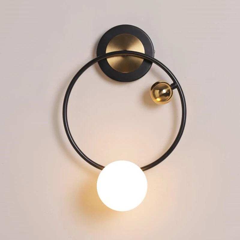New Wall Lamp Glass Ball Ring LED Sconce Lighting Bedroom Bedside Modern Living Room Nordic Aisle Golden Home Decor Light
New Wall Lamp Glass Ball Ring LED Sconce Lighting Bedroom Bedside Modern Living Room Nordic Aisle Golden Home Decor Light