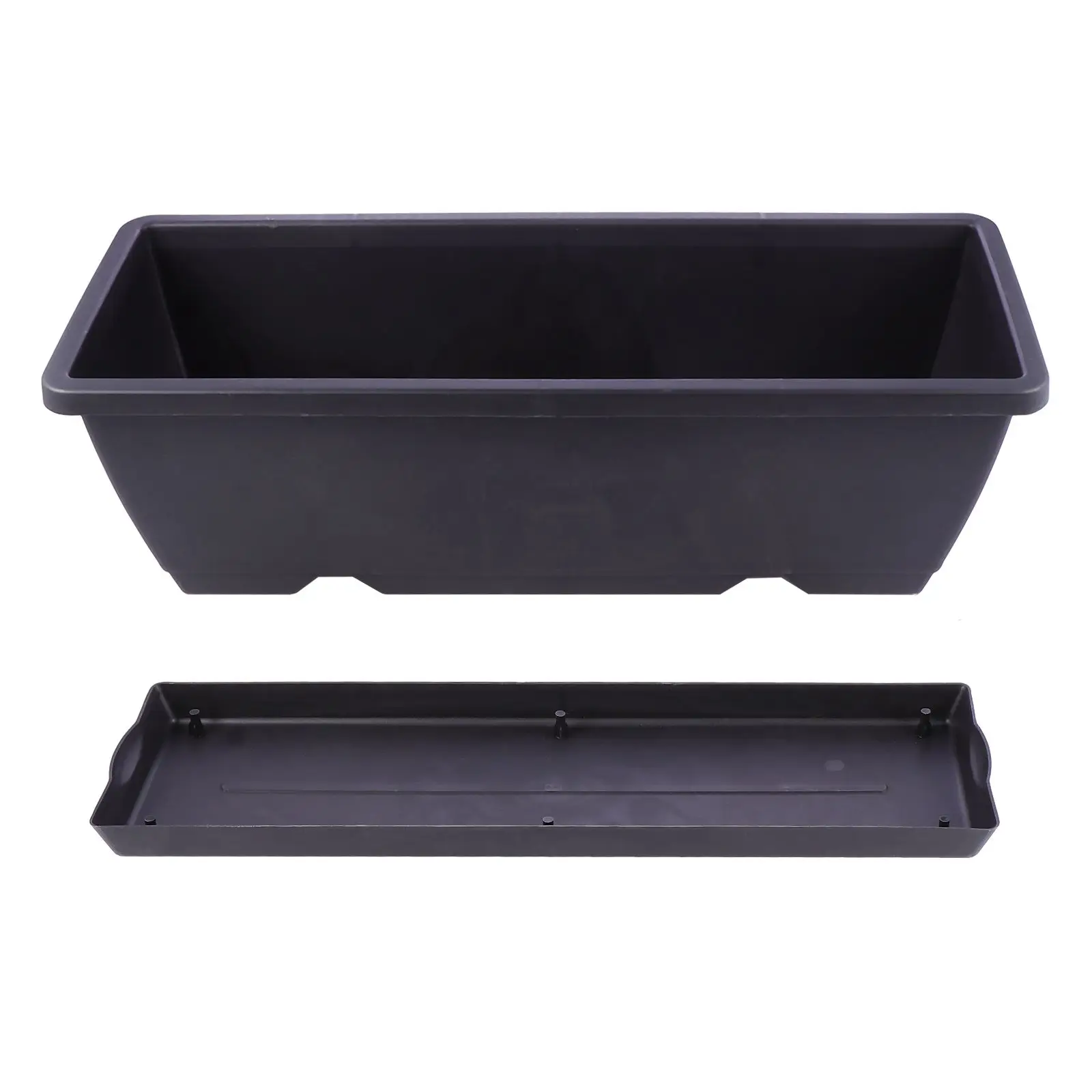 Large Rectangular Planter Flower Pot with Holes for Balcony Garden Planting Black Color Durable Sturdy Eco Friendly Indoor
Large Rectangular Planter Flower Pot with Holes for Balcony Garden Planting Black Color Durable Sturdy Eco Friendly Indoor