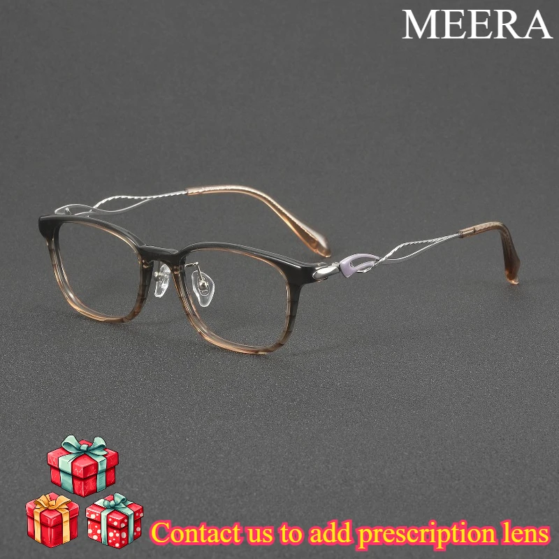 High-end Elegant Fashion Eyewear Gradient Dark Brown Silver Acetate Glassesframes Lightweight Twisted Titanium Arms Daily Wear
High-end Elegant Fashion Eyewear Gradient Dark Brown Silver Acetate Glassesframes Lightweight Twisted Titanium Arms Daily Wear