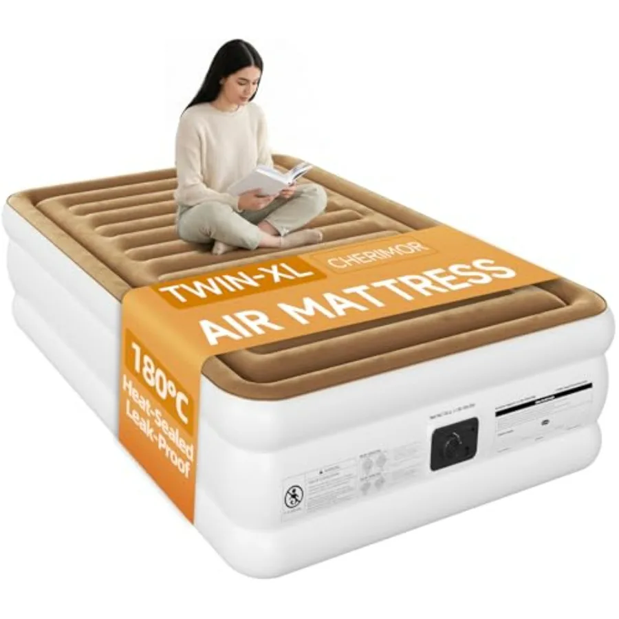 Twin XL air mattress for home guests camping, PVC material, gray color, 180C heat-sealed leak-proof with built-in pump, 18 rais
Twin XL air mattress for home guests camping, PVC material, gray color, 180C heat-sealed leak-proof with built-in pump, 18 rais