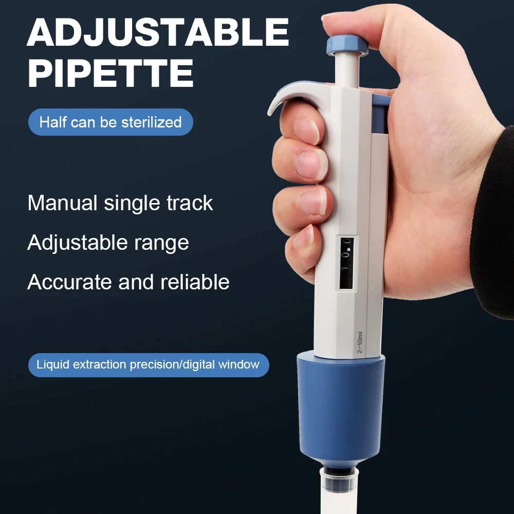 2-10ml Laboratory Pipette Adjustable Single Channel Digital Micropipette With Pipettor Tips Autoclavable Sample Dispenser Qianli
2-10ml Laboratory Pipette Adjustable Single Channel Digital Micropipette With Pipettor Tips Autoclavable Sample Dispenser Qianli