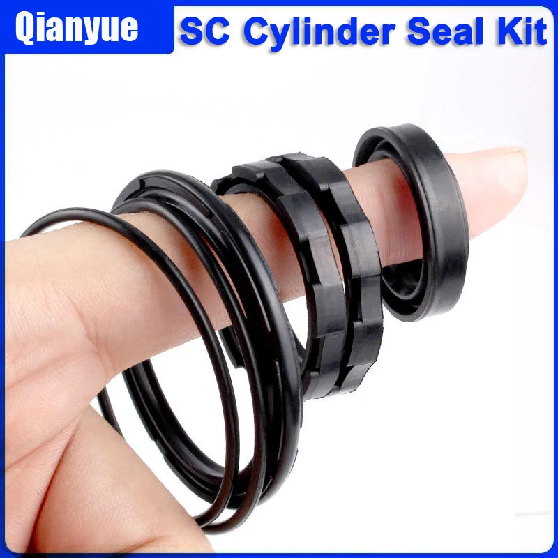 SC Cylinder Seal Kit - Dust Seal + Piston Rod Seal + O-Ring for Bore 32-160mm, NBR/FKM Pneumatic Repair Set
SC Cylinder Seal Kit - Dust Seal + Piston Rod Seal + O-Ring for Bore 32-160mm, NBR/FKM Pneumatic Repair Set