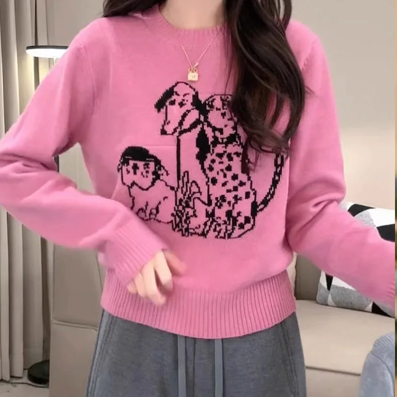 Autumn Winter New Fashion Loose Pullovers Women Clothing Fashion Warm Commute Sweaters Y2k Puppy Jacquard Wool Knitwear Tops
Autumn Winter New Fashion Loose Pullovers Women Clothing Fashion Warm Commute Sweaters Y2k Puppy Jacquard Wool Knitwear Tops