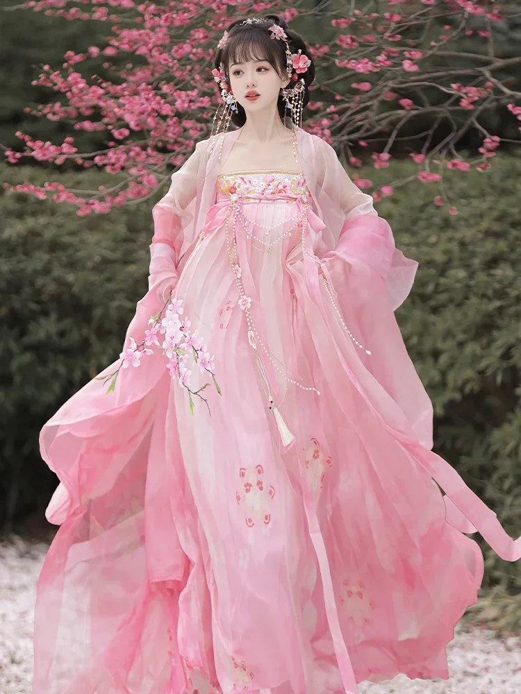 Oriental Fairy Clothing Chinese Style Vintage Stage Hanfu Chinese Hanfu Dress Women Fairy Costume Jin Dynasty Princess Costume
Oriental Fairy Clothing Chinese Style Vintage Stage Hanfu Chinese Hanfu Dress Women Fairy Costume Jin Dynasty Princess Costume