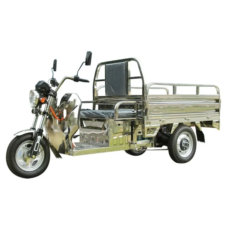 Stainless steel electric tricycle pulling goods household agricultural vehicle small freight transport
Stainless steel electric tricycle pulling goods household agricultural vehicle small freight transport