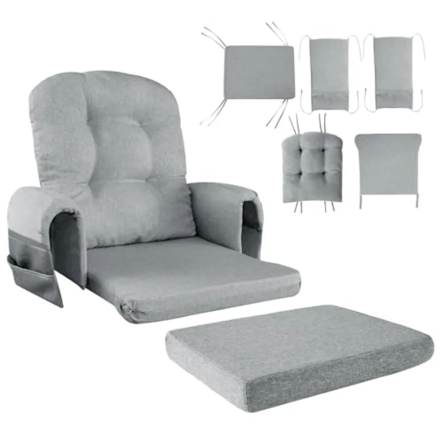 Glider Rocker Replacement Cushions with Storage Side PocketLinen-Like Fabric Foam and Microfiber Filling Non-Slip and Washable
Glider Rocker Replacement Cushions with Storage Side PocketLinen-Like Fabric Foam and Microfiber Filling Non-Slip and Washable