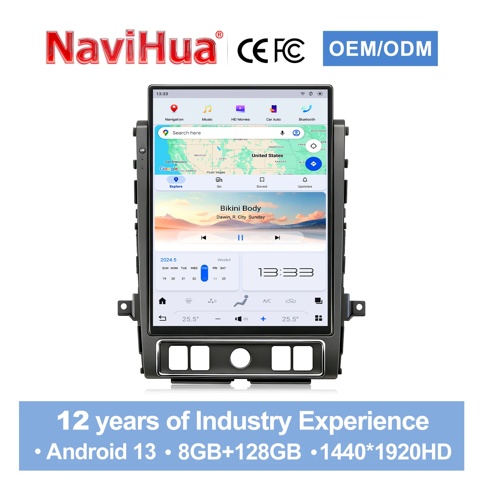 Navihua Новое поступление 15,6-дюймовый экран Tesla Android Автомобильное радио Мультимедиа Carplay Стерео GPS-навигация для Nissan Titan 2020-2025
Navihua Новое поступление 15,6-дюймовый экран Tesla Android Автомобильное радио Мультимедиа Carplay Стерео GPS-навигация для Nissan Titan 2020-2025