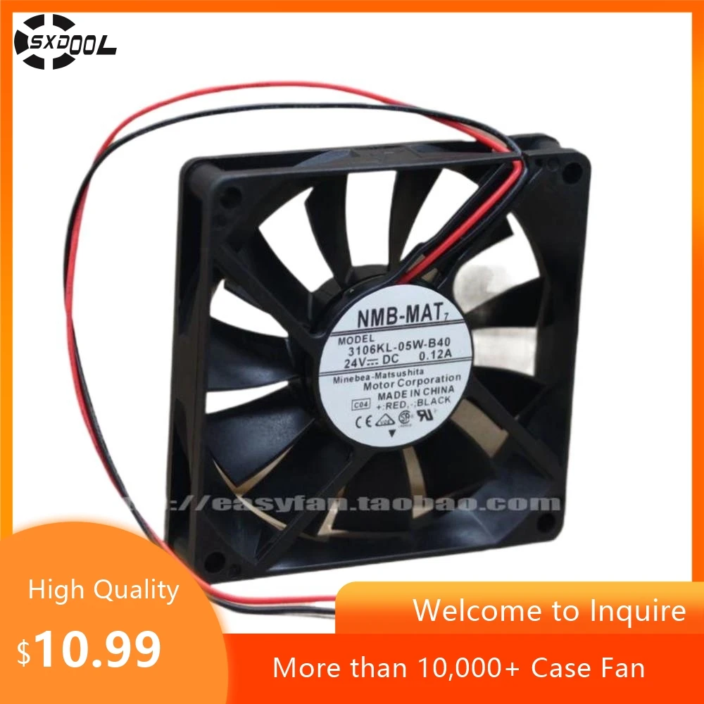 For NMB 3106KL-05W-B40 8CM 24V 0.12A Inverter Cooling Fan, 80x80x15mm, Low Power for Power Supplies, Industrial Cooling
For NMB 3106KL-05W-B40 8CM 24V 0.12A Inverter Cooling Fan, 80x80x15mm, Low Power for Power Supplies, Industrial Cooling