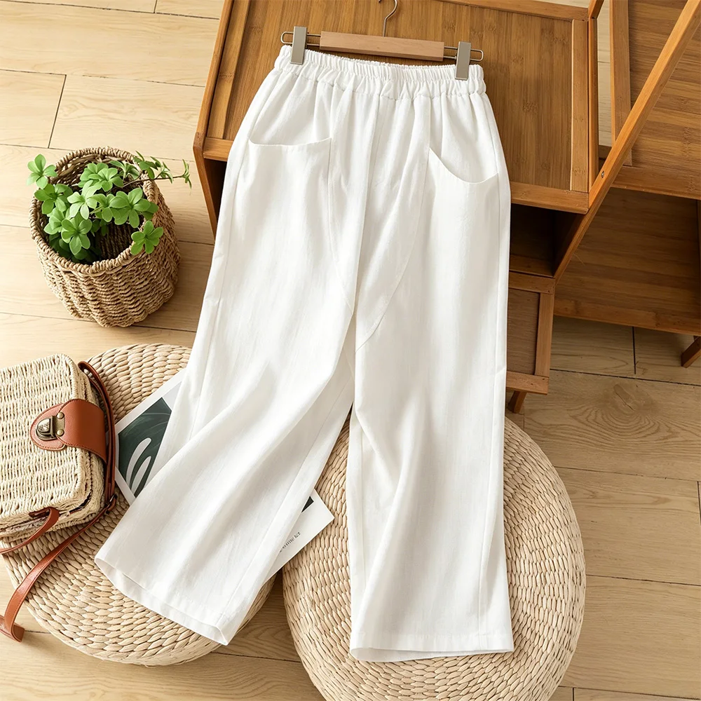plus Size Women's Casual Harlan Pants Three-Quarter Length Thin Wide Leg Straight Cut Summer New Style Comfortable Breathable
plus Size Women's Casual Harlan Pants Three-Quarter Length Thin Wide Leg Straight Cut Summer New Style Comfortable Breathable