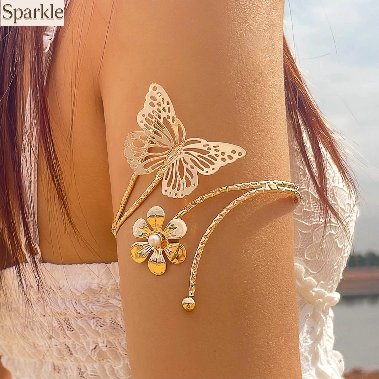Boho Metal Butterfly Leaf Adjustable Bracelet for Women Sequin Pendant Tassel Charm Upper Arm Cuff Bangle Body Jewelry
Boho Metal Butterfly Leaf Adjustable Bracelet for Women Sequin Pendant Tassel Charm Upper Arm Cuff Bangle Body Jewelry