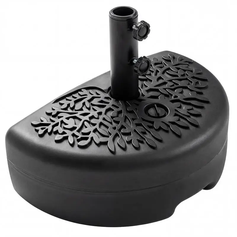 55 LBS Half Round Patio Umbrella Base for Deck Lawn Poolside-Black
55 LBS Half Round Patio Umbrella Base for Deck Lawn Poolside-Black