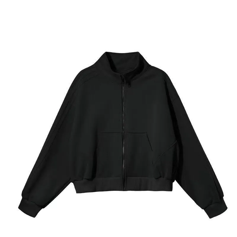 Ladies Long Sleeve Solid Color Gray Black White Short Jackets With Zippers For Women Fashion Soft Coat New In Outerwears
Ladies Long Sleeve Solid Color Gray Black White Short Jackets With Zippers For Women Fashion Soft Coat New In Outerwears