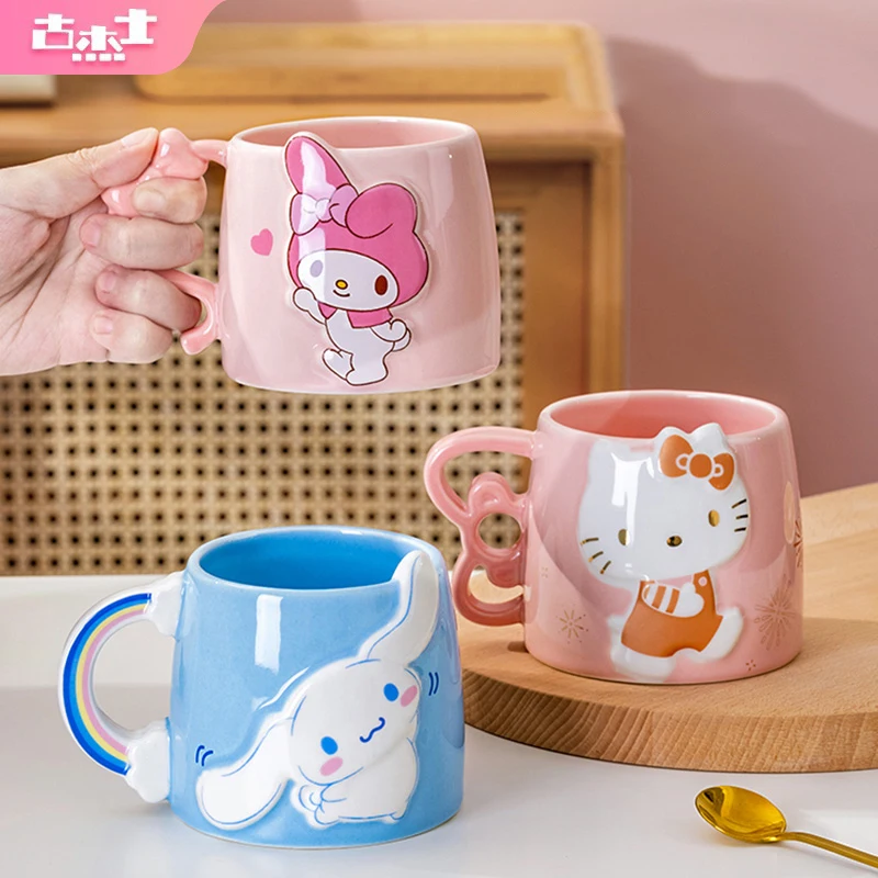 Керамические кружки Hello Kitty Sanrio Cinnamoroll My Melody, керамическая кофейная чашка, мультяшная чашка для завтрака, молока, воды, посуда для пары, подарок
Керамические кружки Hello Kitty Sanrio Cinnamoroll My Melody, керамическая кофейная чашка, мультяшная чашка для завтрака, молока, воды, посуда для пары, подарок