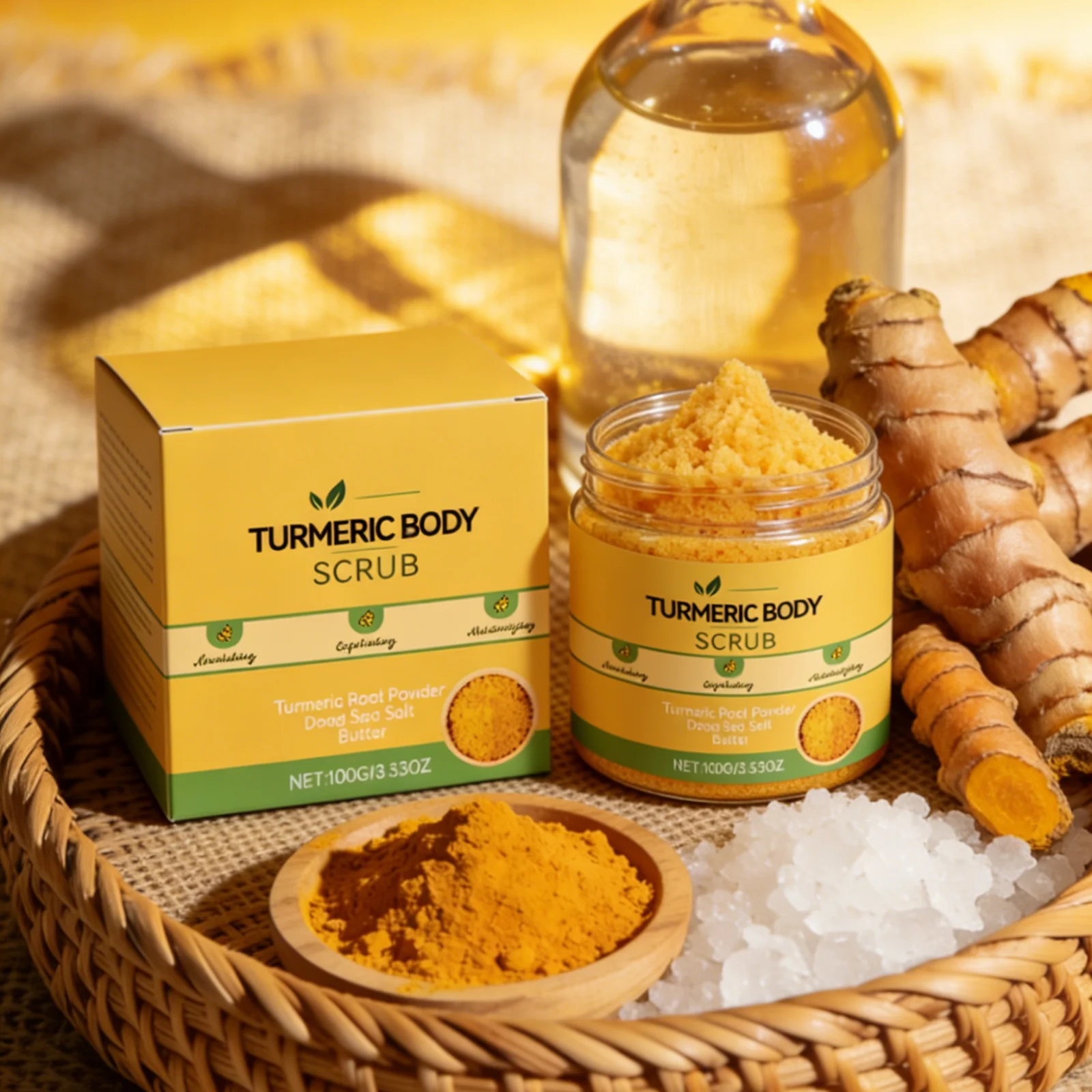 Turmeric Body Scrub Exfoliating Body Care Dead Skin Remover Deep Hydration Handmade Natural Sea Salt Lightening Body Scrub 100g
Turmeric Body Scrub Exfoliating Body Care Dead Skin Remover Deep Hydration Handmade Natural Sea Salt Lightening Body Scrub 100g